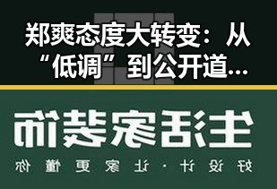 郑爽态度大转变：从“低调”到公开道歉引发热议🤔